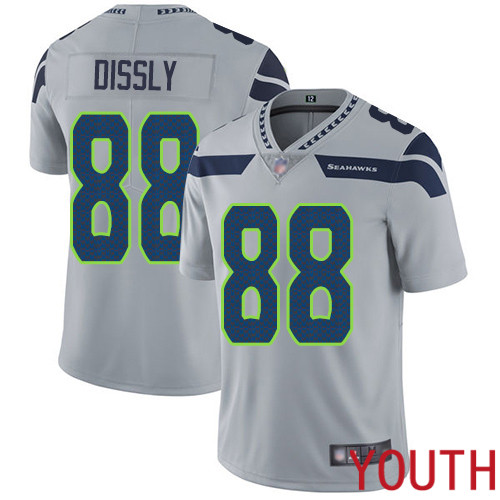 Seattle Seahawks Limited Grey Youth Will Dissly Alternate Jersey NFL Football #88 Vapor Untouchable->youth nfl jersey->Youth Jersey